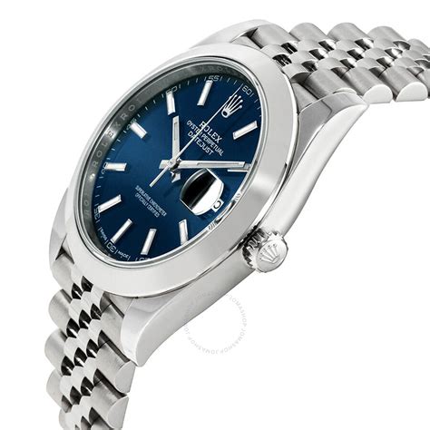 rolex datejust 41 blue dial automatic men's watch 126300blsj|rolex datejust 41 retail price.